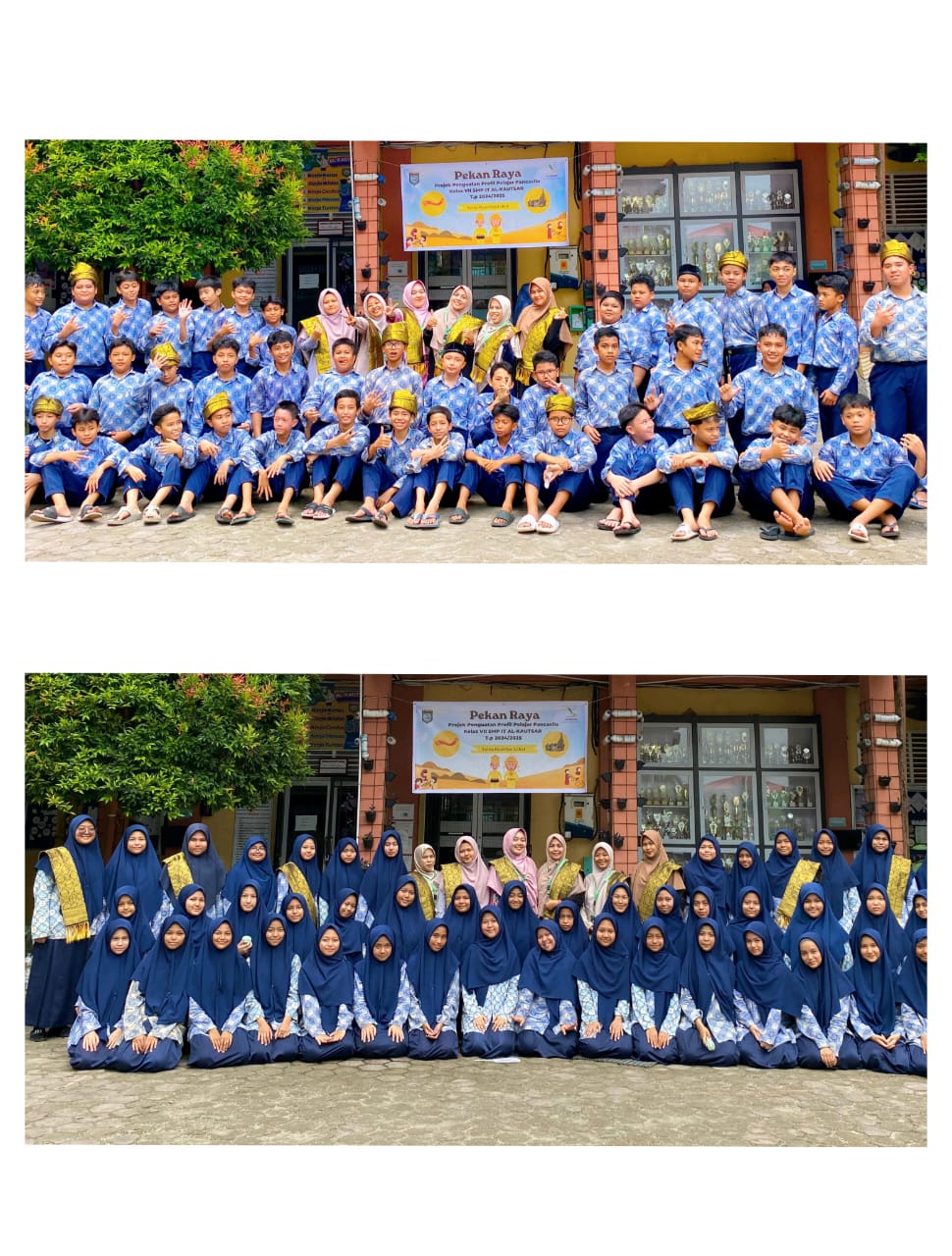 Pelestarian Budaya Melayu Riau Lewat Tanjak dan Selendang Melayu: Kegiatan P5 Kearifan Lokal Kelas VII SMP IT Al-Kautsar