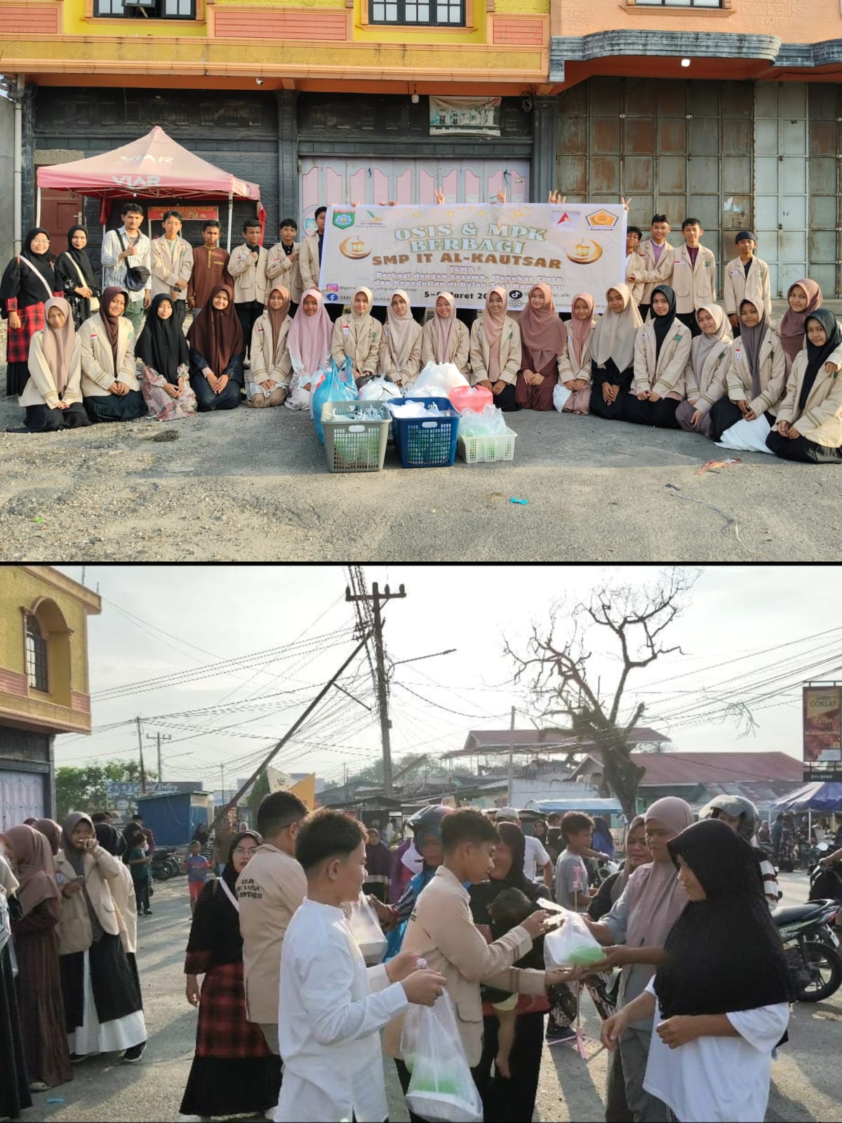 OSIS & MPK SMP IT Al-Kautsar Berbagi Takjil : Berbagi dengan Sesama, Menebar Cinta dan Kepedulian di Bulan Suci Ramadhan