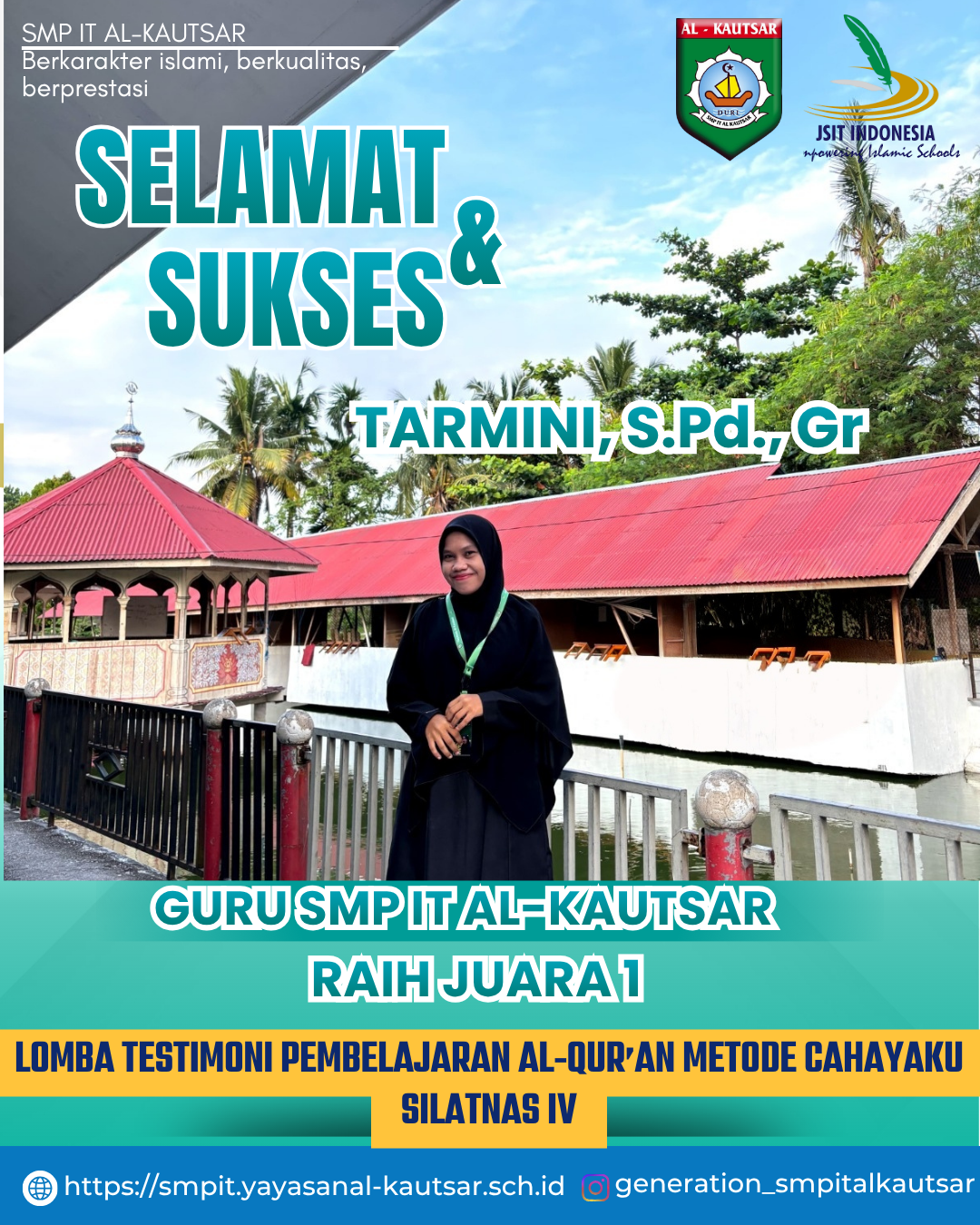 Guru SMP IT Al-Kautsar, Raih Juara I Lomba Testimoni Pembelajaran Al-Qur’an Metode Cahayaku pada SILATNAS IV 2026: Guru Qur’ani Berprestasi, Menginspirasi dengan Metode Cahayaku