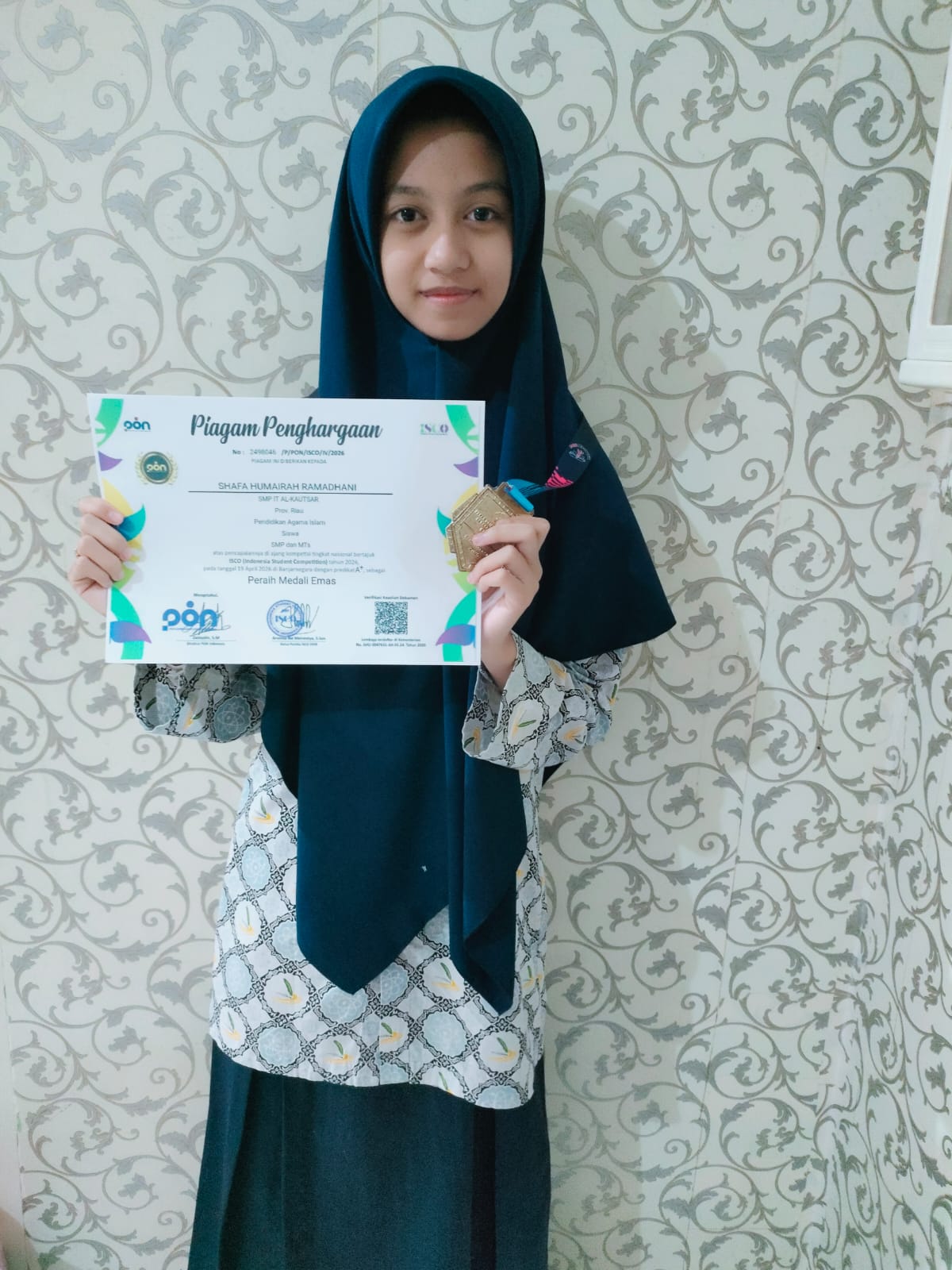 Shafa Humairah Ramadhani, Murid SMP IT Al-Kautsar Raih Medali Emas ISCO 2026 Tingkat Nasional: Prestasi Gemilang pada Cabang Pendidikan Agama Islam (PAI) Shafa Humairah Ramadhani, Murid SMP IT Al-Kautsar Raih Medali Emas ISCO 2026 Tingkat Nasional: Prestasi Gemilang pada Cabang Pendidikan Agama Islam (PAI)