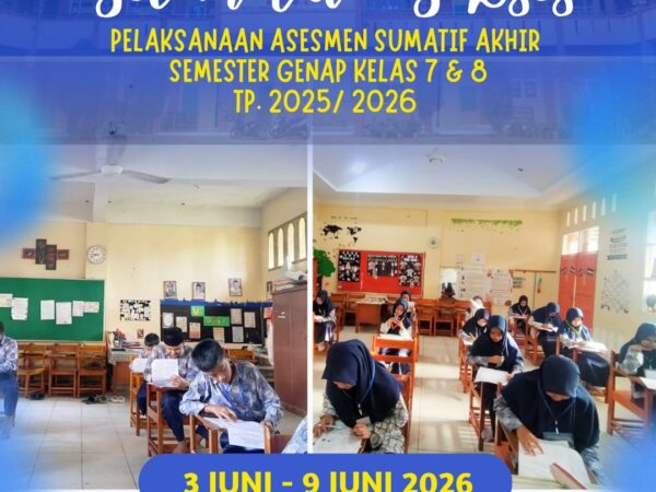 Tuntas Digelar, Asesmen Sumatif Akhir Semester Genap Kelas 7 & 8 TP. 2025/2026 SMP IT Al-Kautsar Berjalan Tertib, Lancar, dan Penuh Semangat Belajar : Menutup Semester dengan Ikhtiar dan Kejujuran
