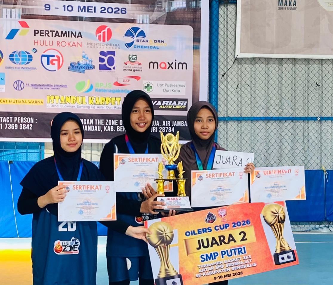 2 Murid SMP IT Al-Kautsar, Juan Maharani dan Haurin Azzahra Alfia H Raih Juara II Oilers Cup 2026