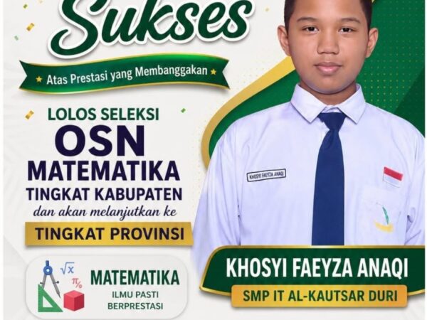 Menganalisis Angka, Menggapai Juara: Khosyi Faeyza Anaqi Siap Mengukir Prestasi di OSN Matematika Tingkat Provinsi