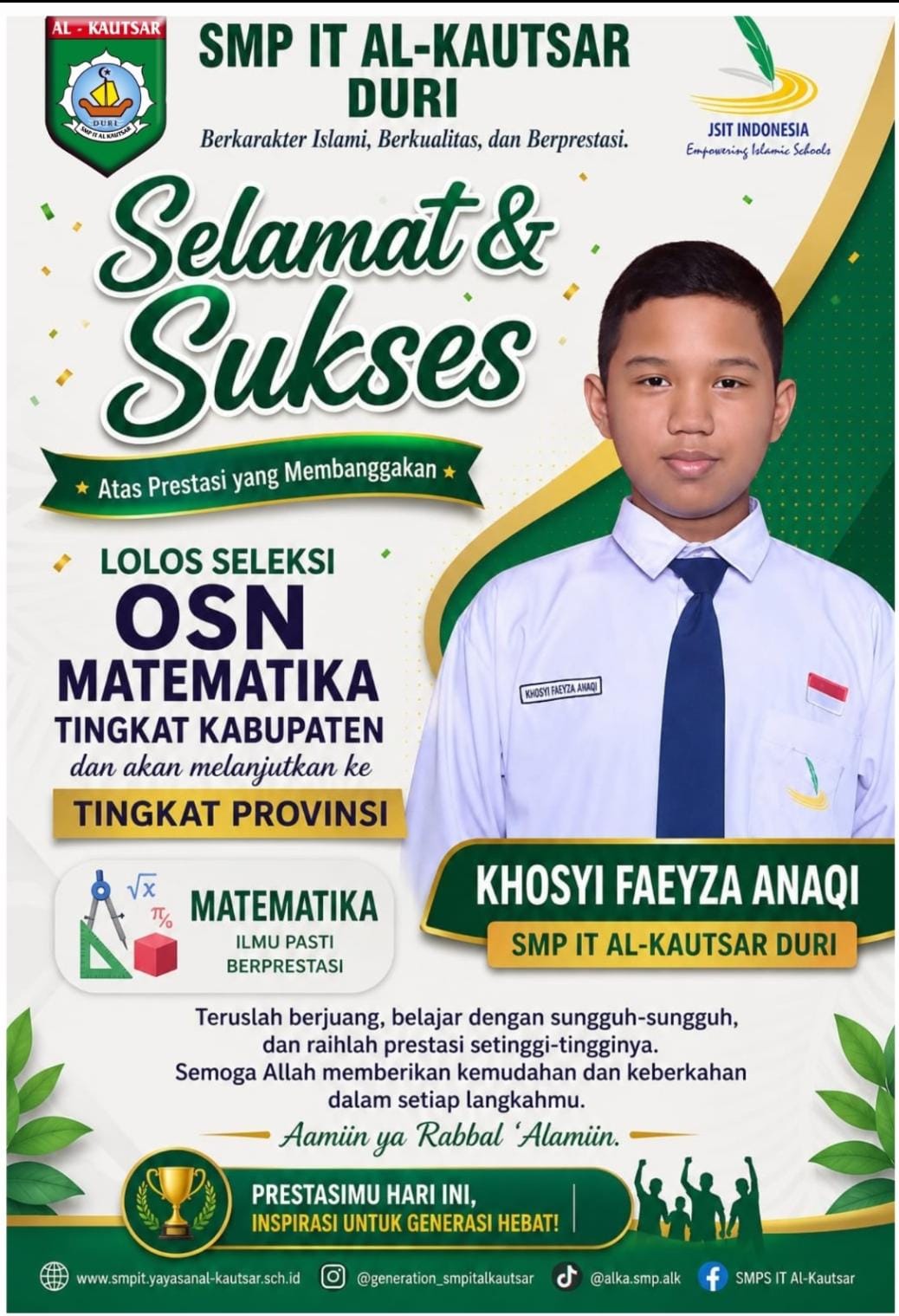 Menganalisis Angka, Menggapai Juara: Khosyi Faeyza Anaqi Siap Mengukir Prestasi di OSN Matematika Tingkat Provinsi Menganalisis Angka, Menggapai Juara: Khosyi Faeyza Anaqi Siap Mengukir Prestasi di OSN Matematika Tingkat Provinsi
