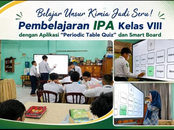 Belajar Unsur Kimia Jadi Seru! Smart Board dan Aplikasi Periodic Table Quiz Hadirkan Pembelajaran IPA yang Interaktif di Kelas VIII SMP IT Al-Kautsar